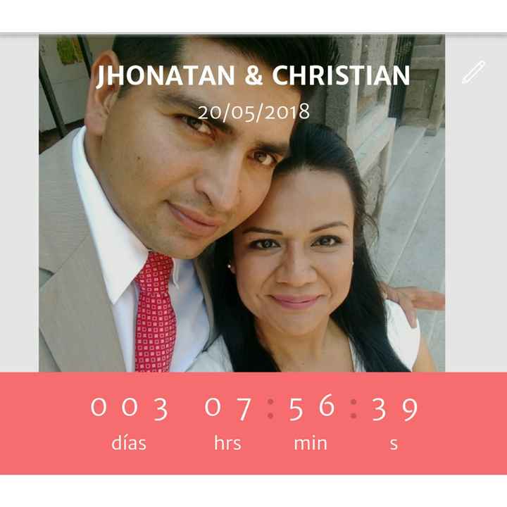 Mi contador!!! Solo faltan .....😱👰🤵💜 - 1