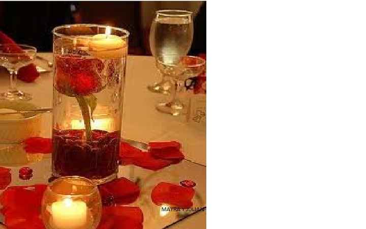 Centro de mesa en color rojo