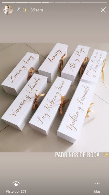 Cajas y botellas para petición de padrinos de boda - 1