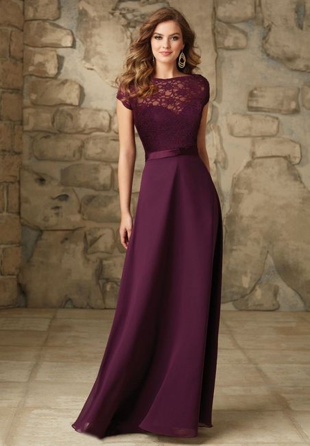 Vestidos para damas en color sangria 1