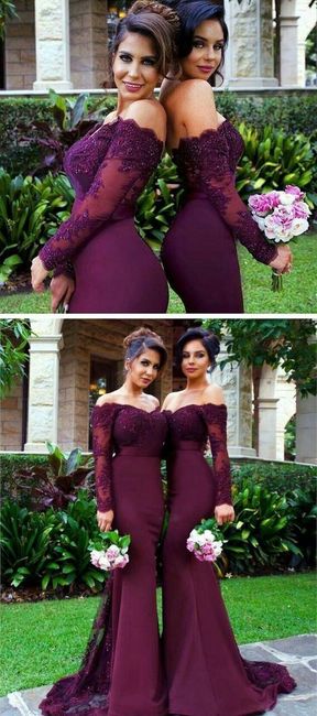 Vestidos para damas en color sangria 3