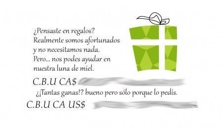 Frases para pedir dinero en vez de regalos 3