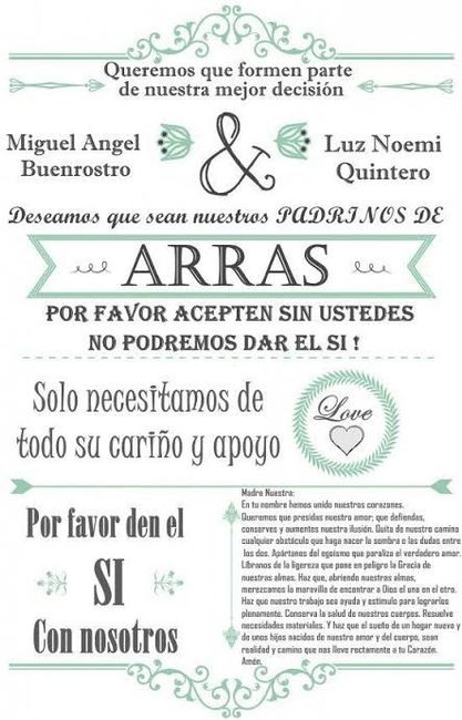 Invitaciónes para padrinos 6