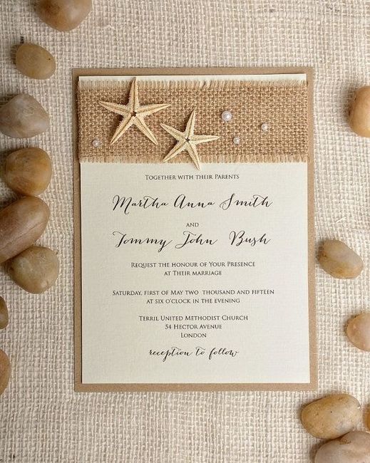 Como recomiendan la invitación si la boda sera en la playa? 3