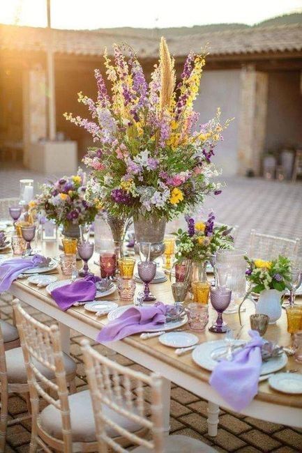 Boda en primavera en color lavanda & amarillo 27