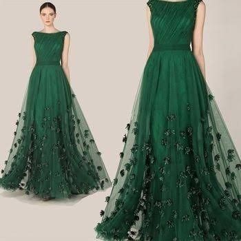 Colores: Vestidos de damas en Verde Esmeralda 5