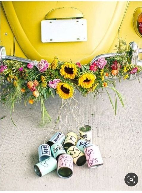 Colores: Un toque amarillo para tu boda, con girasoles -auto nupcial- 9