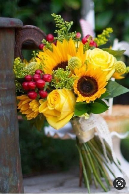 Colores: Un toque amarillo para tu boda, con girasoles (ramo) 11