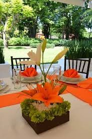 Colores : Centros de mesa en tono Naranja 10