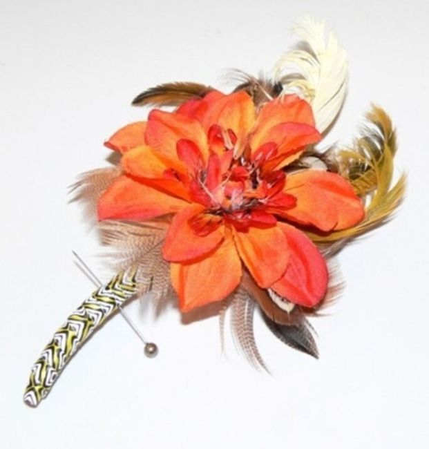 Colores : Boutonniere en tono Naranja 13