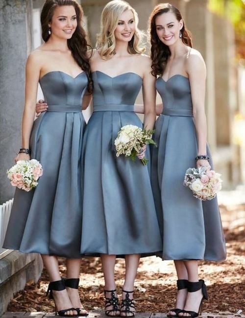 Colores: Vestidos de dama en color gris ✨ 22