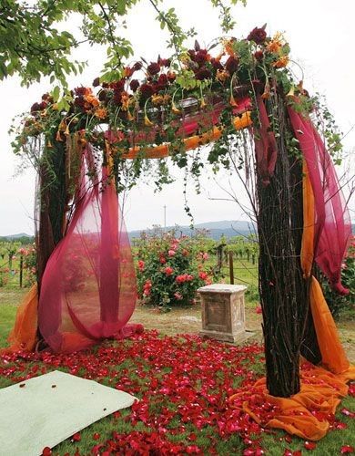 Colores : Arcos para ceremonia en tono Naranja 15