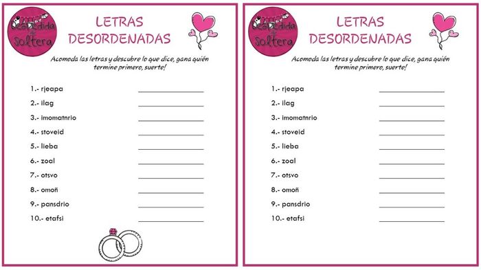 Juegos para el bridal shower 5