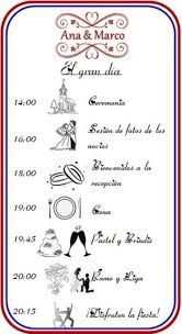 Programa de la boda ♥️♥️(fiesta) 2
