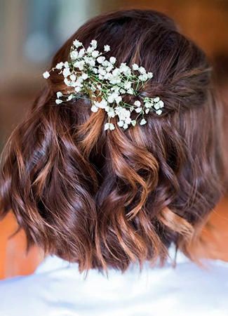 Peinados para novias con cabello corto 16