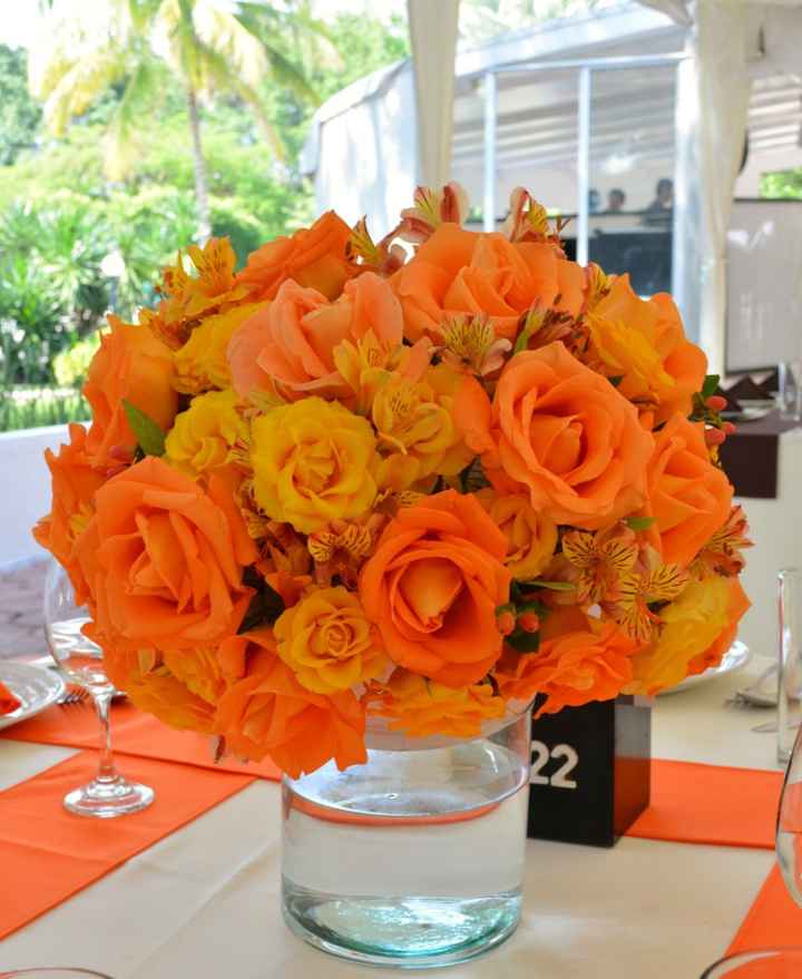 Colores : Centros de mesa en tono Naranja - 7