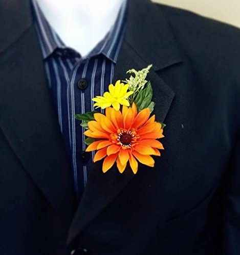Colores : Boutonniere en tono Naranja - 1