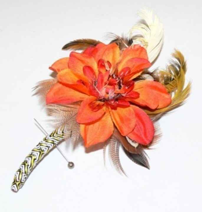 Colores : Boutonniere en tono Naranja - 13