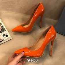 Colores : Zapatillas en tono Naranja - 12