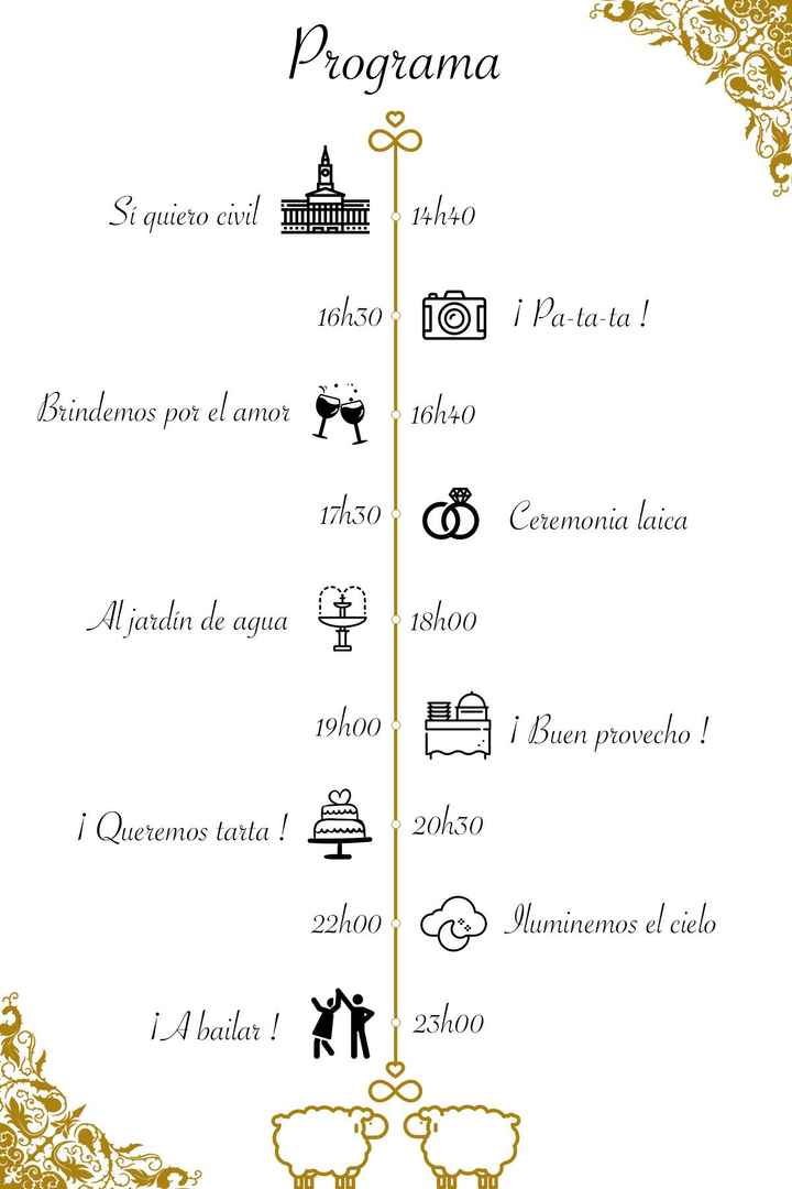 Programa de la boda ♥️♥️(fiesta) - 1
