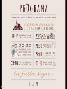 Programa de la boda ♥️♥️(fiesta) - 2