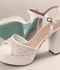 Zapatillas tacón ancho para novia. - 4
