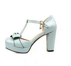 Zapatillas tacón ancho para novia. - 9
