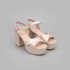 Zapatillas tacón ancho para novia. - 11
