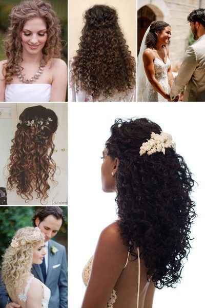 Peinado para novias con cabello rizado - 8