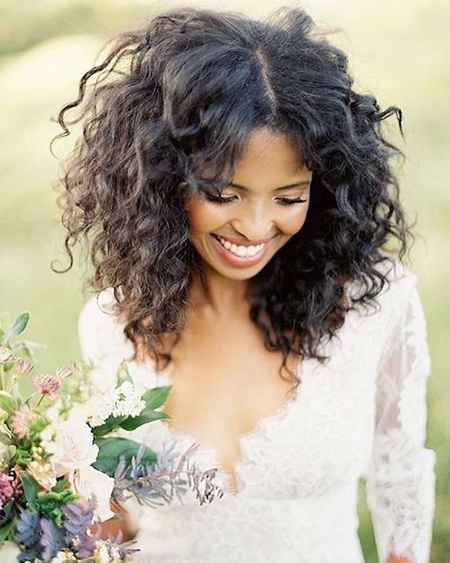 Peinado para novias con cabello rizado - 23