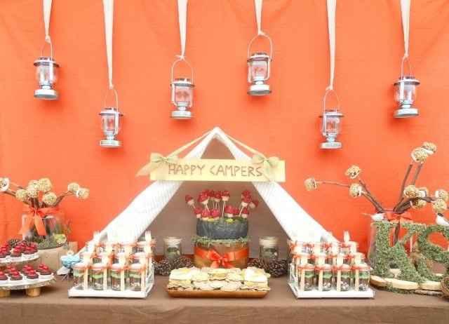Mesa de postres Boda Camping