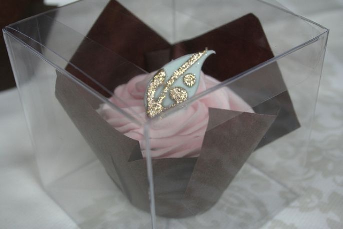 Cupcake en caja de Cristal