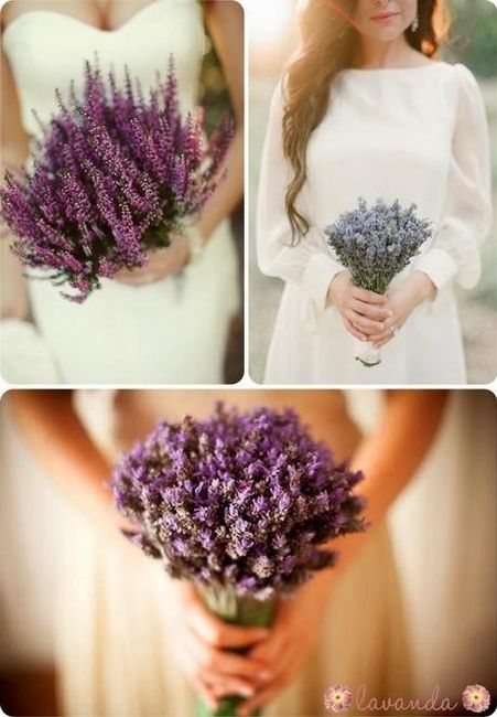 Ramo de novia de lavanda.