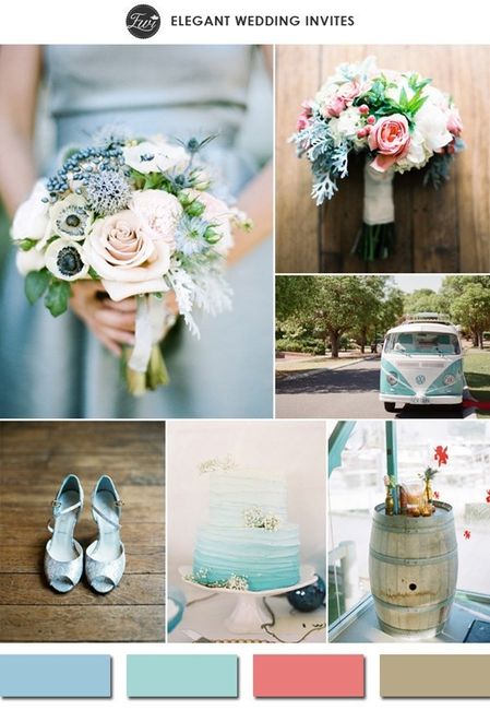 Boda Vintage Azul y Menta