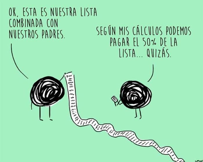Pero al final todas las personas que pensabas invitar se multiplican y después dolorosamente debes c