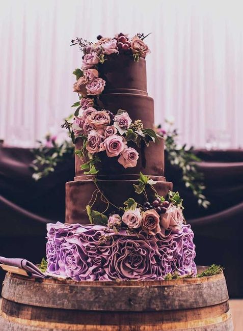 14. Pisos de chocolate con rosas