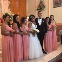 Vestidos de dama tonos rosa - 1