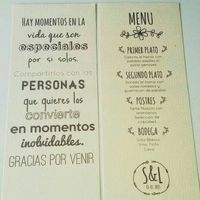 Menú para tu recepción ¿cuál prefieres? - 1
