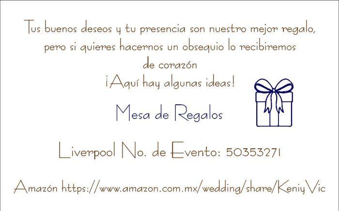 Frases para sugerir mesa de regalos 2