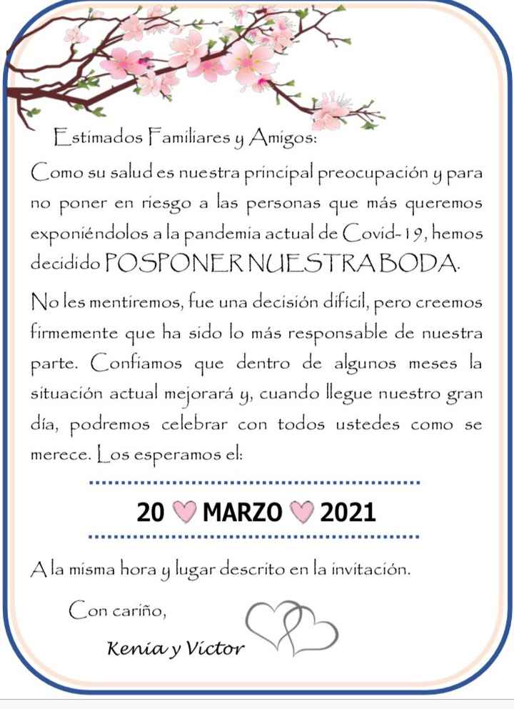 ¿Qué hago con mis invitaciones si mi boda se pospuso? - 1