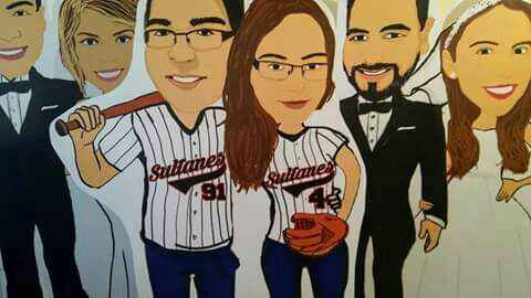 Caricaturas de los novios - 2
