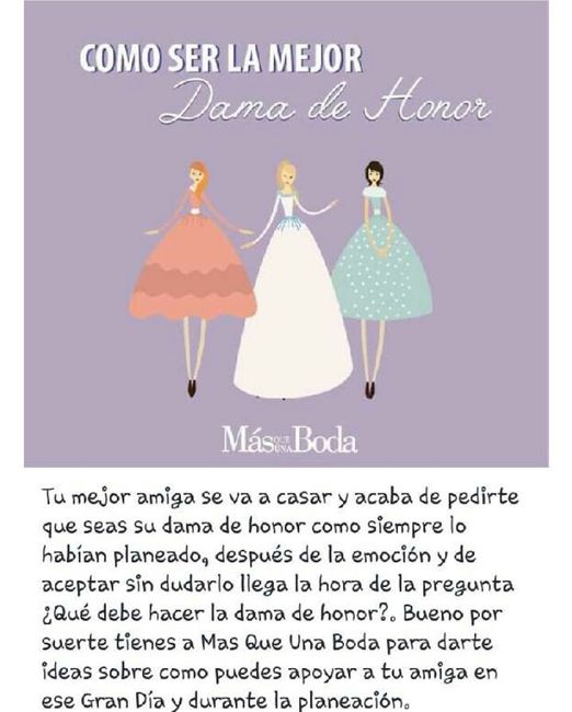 Como ser la mejor dama de honor - 1