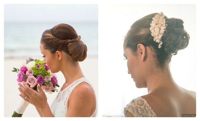 color del ramo y flores de la mesa