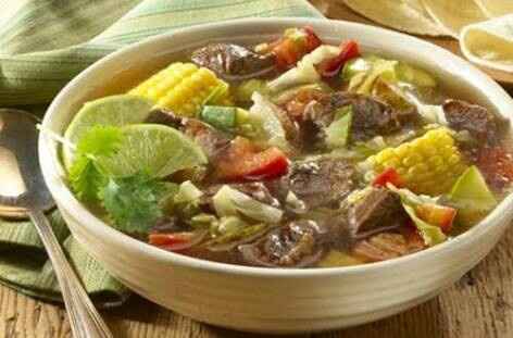 Mis platillos master chef - caldo de res y enchiladas suizas - 1