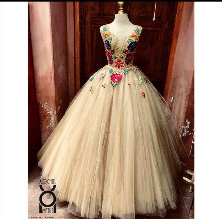 Vestido novia bordado mexicano - 2