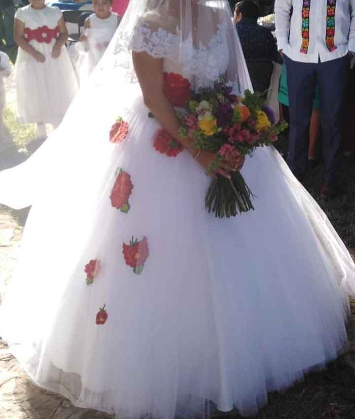 Vestido novia bordado mexicano - 3
