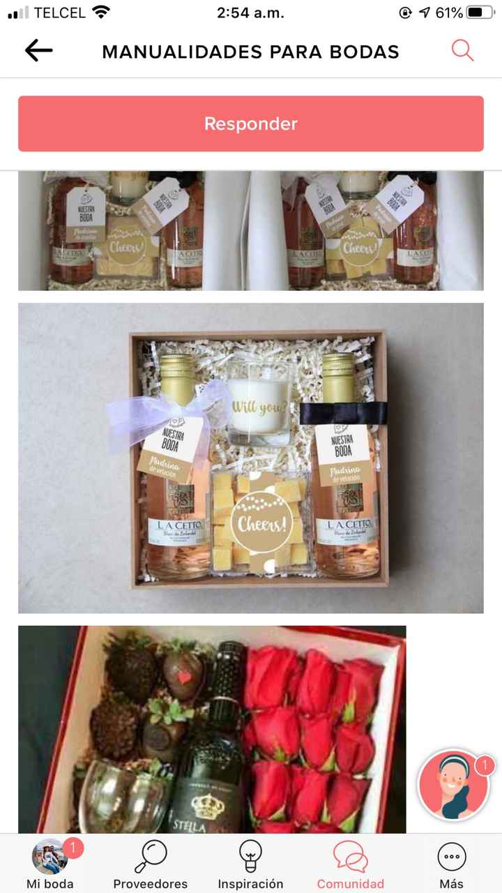 Ideas de regalos para damas y padrinos - 1