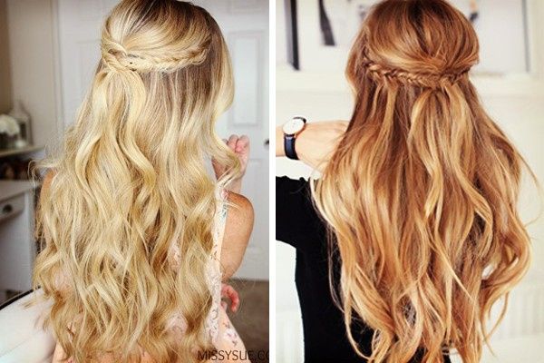 Ideas de peinados con pelo suelto y trenza 4