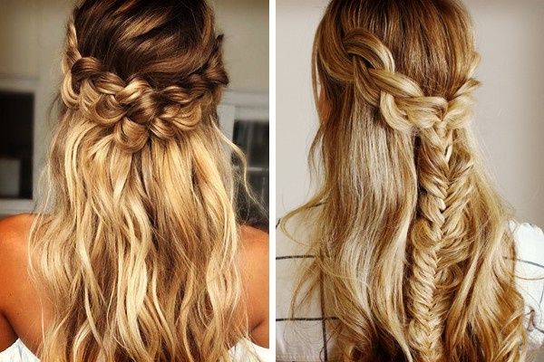 Ideas de peinados con pelo suelto y trenza 5