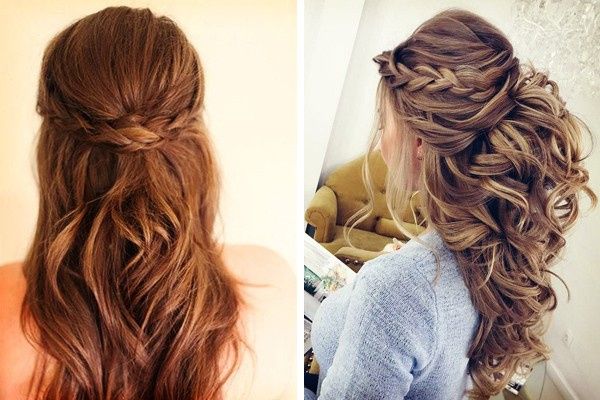 Ideas de peinados con pelo suelto y trenza 12